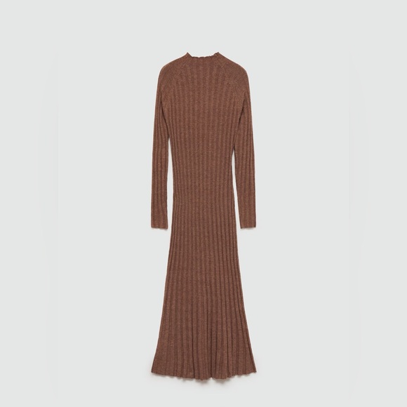Mango Brown ribbed Dress NWT - Picture 2 of 6